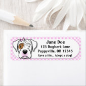 Kawaii Pink Gingham White Boxer Etiket (Insitu)