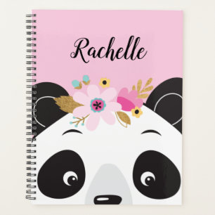 Kawaii Pink Girl Panda Beer Face Planner