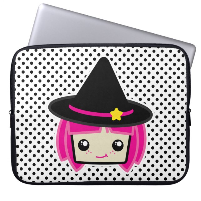 Kawaii Pink Haire-hoes voor laptop Sleeve (Voorkant)
