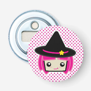 Kawaii Pink Haire Witch Bottle Opener