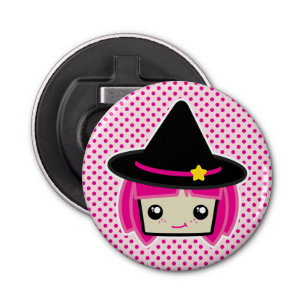Kawaii Pink Haire Witch Bottle Opener