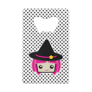 Kawaii Pink Haire Witch Bottle Opener Creditkaart Flessenopener