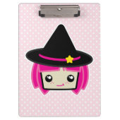 Kawaii Pink Haire Witch Clip Board Klembord (Voorkant)