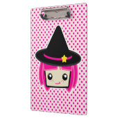 Kawaii Pink Haire Witch Clip Board Klembord (Links)