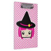 Kawaii Pink Haire Witch Clip Board Klembord (Rechts)