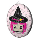Kawaii Pink Haire Witch Dart Board Dartbord (Voorkant Rechts)