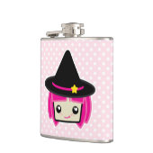 Kawaii Pink Haire Witch Flask Heupfles (Links)