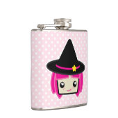 Kawaii Pink Haire Witch Flask Heupfles (Rechts)