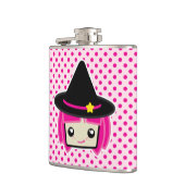 Kawaii Pink Haire Witch Flask Heupfles (Links)