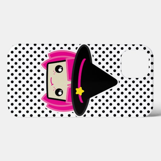 Kawaii Pink Haire Witch iPad Mini Case (Achterkant (horizontaal))