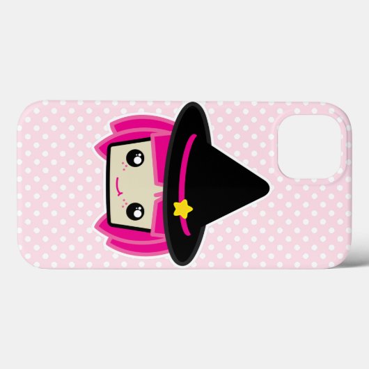 Kawaii Pink Haire Witch iPad Mini Case (Achterkant (horizontaal))