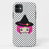 Kawaii Pink Haire Witch iPhone Case (Achterkant)