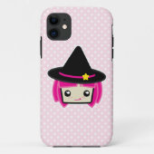 Kawaii Pink Haire Witch iPhone Case (Achterkant)
