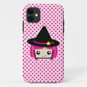 Kawaii Pink Haire Witch iPhone Case