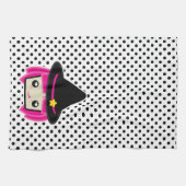 Kawaii Pink Haire Witch Kitchen Towel Theedoek (Horizontaal)