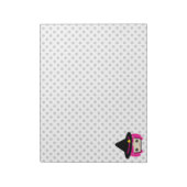 Kawaii Pink Haire Witch Notepad Notitieblok (Linkerzijde)