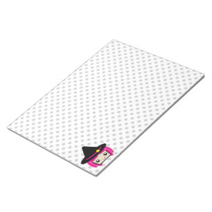 Kawaii Pink Haire Witch Notepad Notitieblok