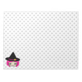 Kawaii Pink Haire Witch Notepad Notitieblok (Voorkant)