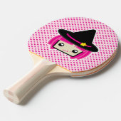 Kawaii Pink Haire Witch Ping Pong Paddle Tafeltennisbatje (Voorkant Gekanteld)