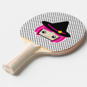 Kawaii Pink Haire Witch Ping Pong Paddle Tafeltennisbatje (Voorkant Gekanteld)
