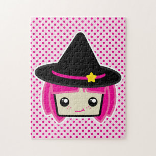 Kawaii Pink Haire Witch Puzzle Legpuzzel