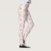 Kawaii Pink Halloween Ghosts & Pumpkin (2) Leggings (Rechts)