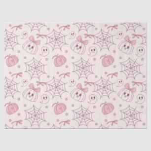 Kawaii Pink Halloween Ghosts & Pumpkin (2) Tissuepapier
