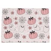 Kawaii Pink Halloween Ghosts & Pumpkins Groot Cadeauzakje (Voorkant)