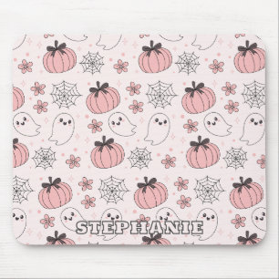 Kawaii Pink Halloween Ghosts & Pumpkins Muismat