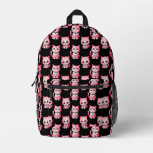 Kawaii Pink Kitty Cats Design Bedrukte Rugzak
