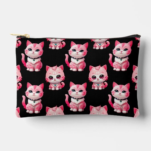 Kawaii Pink Kitty Cats Design Etui (Voorkant)