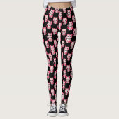 Kawaii Pink Kitty Cats Design Leggings (Voorkant)