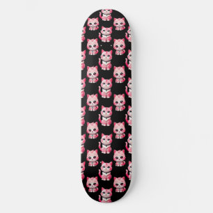 Kawaii Pink Kitty Cats Design Persoonlijk Skateboard