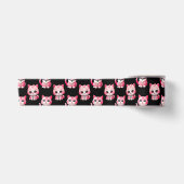 Kawaii Pink Kitty Cats Design Satijnen Lint (Voorkant)
