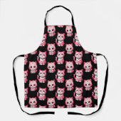 Kawaii Pink Kitty Cats Design Schort (Voorkant)