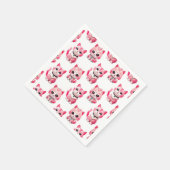 Kawaii Pink Kitty Cats Design Servet (Hoek)