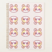 Kawaii Pink Kitty Daily Planner - Cute Coquette  (Voorkant)