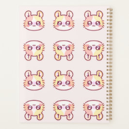 Kawaii Pink Kitty Daily Planner - Cute Coquette 
