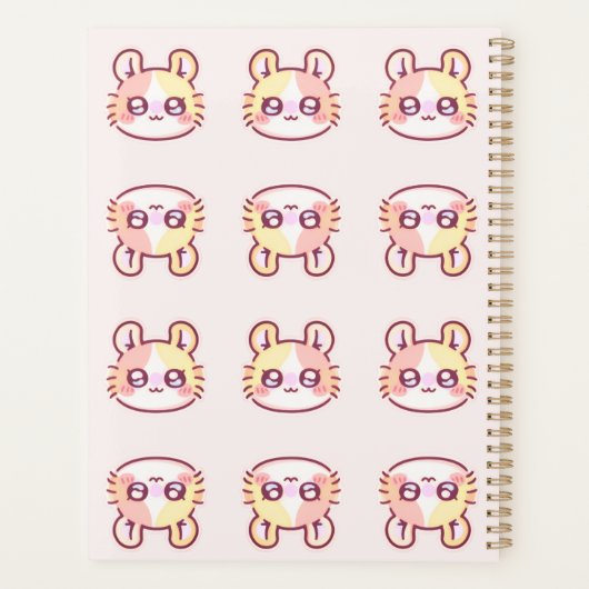 Kawaii Pink Kitty Daily Planner - Cute Coquette  (Achterkant)