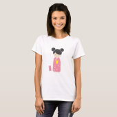 Kawaii Pink Kokeshi T-shirt (Voorkant volledig)
