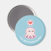 Kawaii Pink Octopus Magneet (Voorkant / Achterkant)