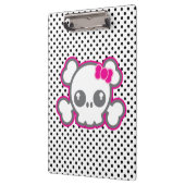 Kawaii Pink Ribbon Skull Clip Board Klembord (Links)