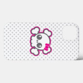 Kawaii Pink Ribbon Skull iPad Case (Achterkant (horizontaal))