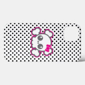 Kawaii Pink Ribbon Skull iPad Case (Achterkant (horizontaal))