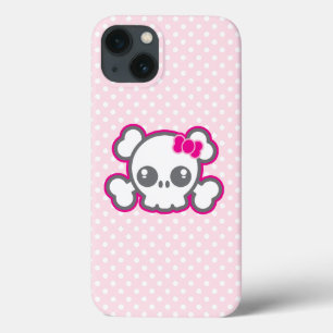Kawaii Pink Ribbon Skull iPad Case