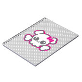 Kawaii Pink Ribbon Skull Notitieboek (Linkerzijde)