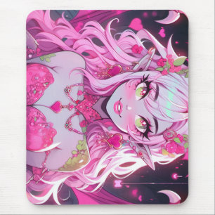 Kawaii Pinkcore Fantasy Demon Anime Girl Muismat