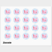 Kawaii Pinku Ripou Ronde Sticker (Vel)