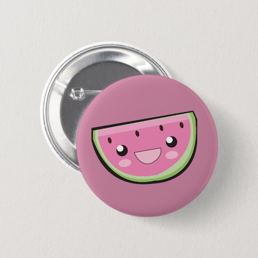 Kawaii Pins: Watermeloen Ronde Button 5,7 Cm (Voorkant /achterkant)