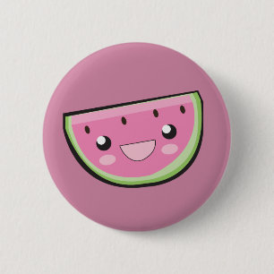 Kawaii Pins: Watermeloen Ronde Button 5,7 Cm